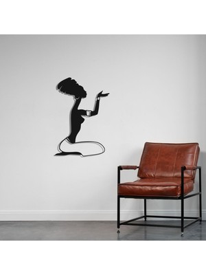 Etnik ve Modern Tarzda Siyah Kadın Figürlü Duvar Dekoru, Şık ve Özgün Tasarım