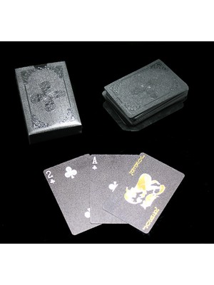 Kurukafa Tasarımlı Siyah Iskambil Oyun Kartı