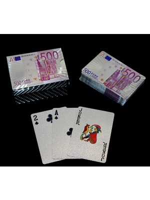 Euro Tasarımlı Gümüş Iskambil Oyun Kartı