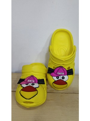 Cross Akınal Bella Figürlü Model Rahat Taban Günlük Sarı Renkli Çocuk Terlik