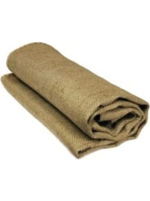 Turuncu Hasır Çuval Kanaviçe Jüt Kumaşı, 1x1,5 Metre, Doğal ve Şık Tasarım