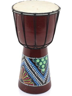 Batikli Ahşap Darbuka 25 cm 3