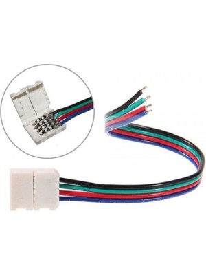 Rgb Şerit LED Birleştirme Aparatı Kablolu 4’lü Tek Yönlü (5 Adet)