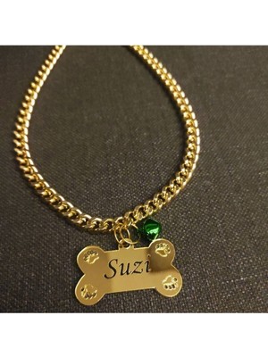 Turuncu Kedi Köpek Künye ve Zincir, Şık ve Dayanıklı Tasarım