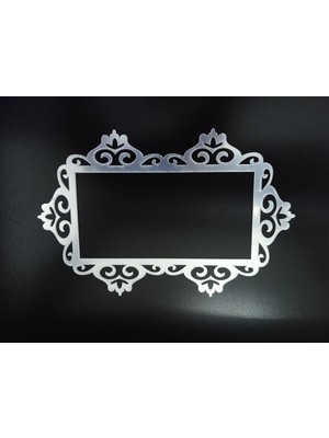 Şık Pleksi Priz Anahtar Çerçevesi Çiftli Kenar Dekoru Gümüş Renk