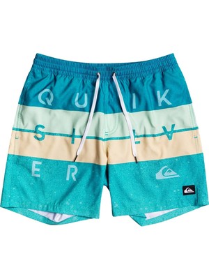 Quiksilver Word Block Volley Youth 15 Erkek Çocuk Mavi Volley Short