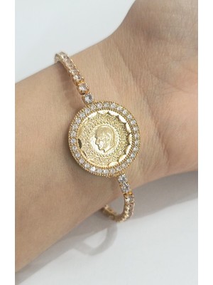 Monalisa Home Lüks  Gösterişli Taşlı  Altın Renk Bileklik