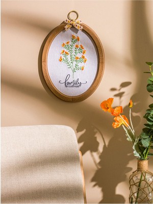 Renkli Nakışlı Dekoratif Duvar Süsü, Şık ve Canlı Dekorasyon Hediye Seçeneği