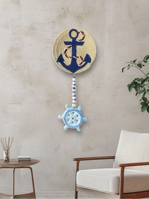 Kahverengi Bohem Duvar Tabağı, Şık ve Doğal Dekoratif Aksesuar.