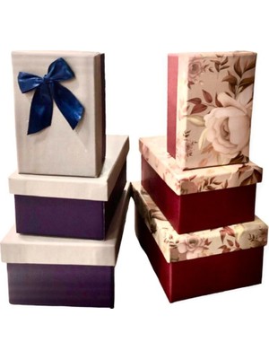 Home Dikdörtgen Kutu 3’lü Set – Küçük Boy – Karışık Renk