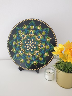 Yeşil Mandala Duvar Dekoru, Şık ve Huzurlu Mekanlar Için Harika Bir Seçim