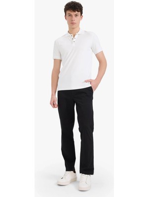 Defacto Regular Fit Chino Siyah Erkek Pantolon D7349AX/BK81