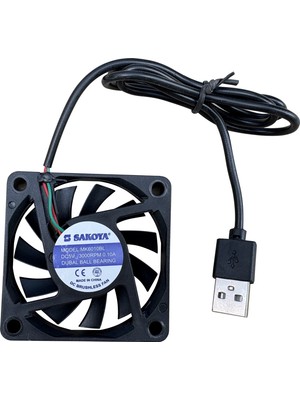 USB Fan 80X80X10  2 Adet Laptop, Modem, Tv Soğutucu Dubal Ball Bearing Sessiz 3000 Rpm