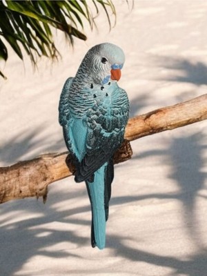 El Boyaması Muhabbet Kuşu Duvar Süsü, Renkli ve Şık Bahçe Veya Balkon Dekoru