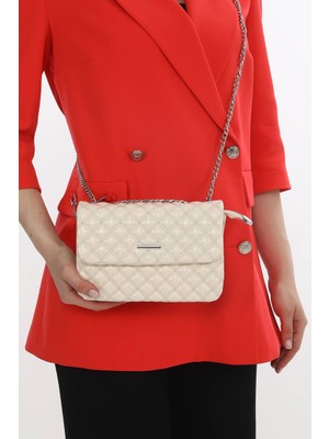 Kadın  Kapitone Desenli Kaliteli Omuz Çantası