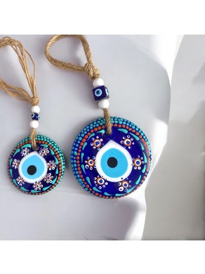 Çok Renkli Cam Nazar Boncuğu Duvar Süsü, Sevgi ve Pozitiflik Hissini Yansıtır