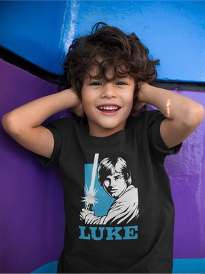 Star Wars Luke Baskılı Unisex Film Çocuk Tişört (1-12 Yaş)