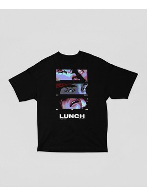 Billie Eilish Lunch Baskılı Unisex Oversize Tasarım Şarkıcı Tişört