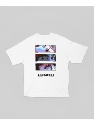 Billie Eilish Lunch Baskılı Unisex Oversize Tasarım Şarkıcı Tişört