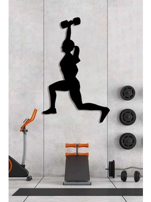 Ahşap Duvar Dekoru, Spor Salonu Için 80X45 Büyük Boy, Şık ve Dayanıklı Tasarım