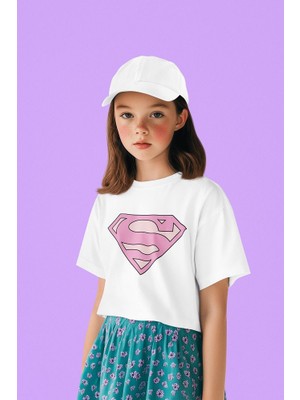 Süperman Logo Baskılı Unisex Film Kahramanı Çocuk Tişört (1-12 Yaş)