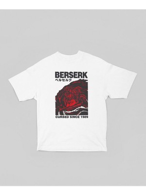 Berserk Guts Cursed Since 1989 Baskılı Unisex Oversize Anime Karakter Tişört