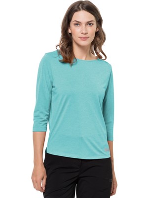 Jack Wolfskin Pack & Go 3/4 T Kadın Mavi Tişört