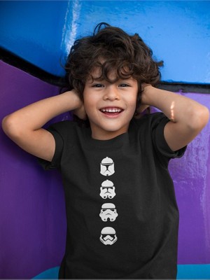 Star Wars Baskılı Unisex Film Çocuk Tişört (1-12 Yaş)