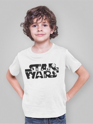 Star Wars Yazılı Unisex Film Çocuk Tişört (1-12 Yaş)