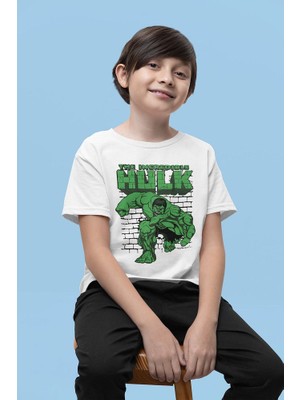 The Incredible Hulk Yazılı Unisex Film Kahramanı Çocuk Tişört (1-12 Yaş)