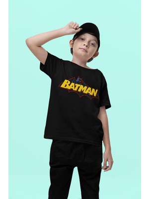 Batman Baskılı Unisex Film Çocuk Tişört (1-12 Yaş)