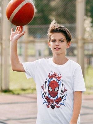 The Amazing Örümcek Adam Baskılı Unisex Kahraman Film Çocuk Tişört (1-12 Yaş)