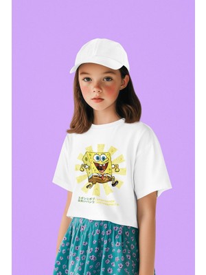Süngerbob Baskılı Unisex Çizgi Film Çocuk Tişört (1-12 Yaş)