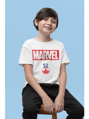 Spider-Man Baskılı Unisex Marvel Örümcek Adam Çizgi Film Çocuk Tişört (1-12 Yaş)