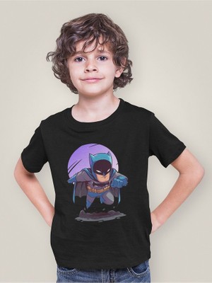 Batman Kahraman Baskılı Unisex Film Çocuk Tişört (1-12 Yaş)