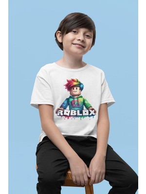 Roblox Baskılı Unisex Oyun Çocuk Tişört (1-12 Yaş)