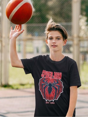 Spider-Man Baskılı Unisex Örümcek Adam Çizgi Film Çocuk Tişört (1-12 Yaş)