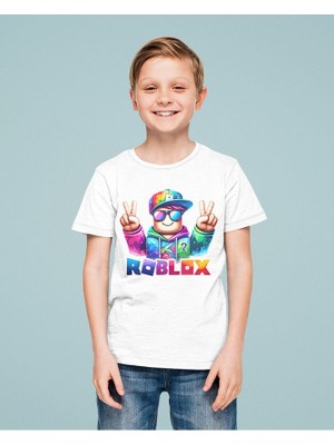 Roblox 2 Baskılı Unisex Oyun Çocuk Tişört (1-12 Yaş)