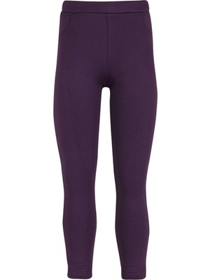 Mor Kız Çocuk Sahte 2 Cep Içi Peluş Extra Kalın Kışlık Tayt