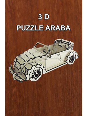 Siyah Ahşap Vosvos 3D Maket, Dekoratif ve Şık Ev Aksesuarı