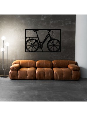 Beyaz Metal Bisiklet Duvar Dekoru, Şık ve Modern Ev Ofis Süsleme.