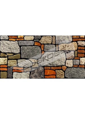 Buz Taşı Desenli Çok Renkli Duvar Paneli 2m2 (4 Adet)