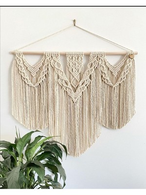 Ekru Makrome Duvar Süsü, Istediğiniz Ölçüde Özel Tasarım