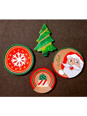 El Yapımı Etnik Hasır Tabak Seti, Bohem Duvar Dekoru, Çok Renkli