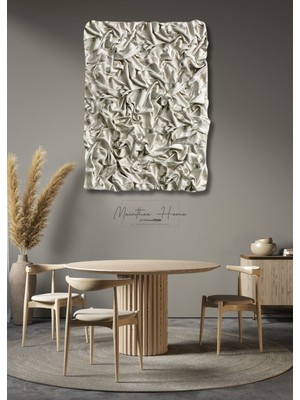 Dokulu Alçı Tablo - Sessiz Fırtına, El Yapımı 3D Dekoratif Duvar Sanatı