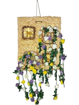 Altın Renkli Çiçekli Balkon ve Duvar Dekoratif Süs ve Hediye Seçeneği