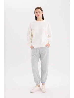 Defacto Standart Fit Kalın Jogger Gri Kadın Eşofman Altı S7370AZ/GR256