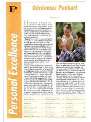 Personal Excellence - Yaşam Rotanızı Keşfedin - Görünmez Pankart - Retro Eski Basım Koleksiyon (Şubat 2000 Yıl:1 Sayı:4)