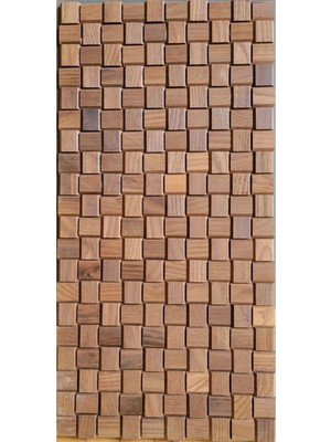 3 Boyutlu Masif Ahşap Karo, Kahverengi, Dayanıklı ve Şık Tasarım