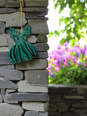 Mevlana Desenli Seramik Duvar Süsü, Bahçe ve Balkon Dekoru, Şık ve Renkli Tasarım